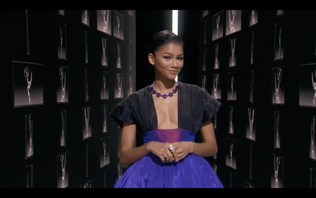 US actress Zendaya during the 72nd Primetime Emmy Awards ceremony held virtually on September 20, 2020.