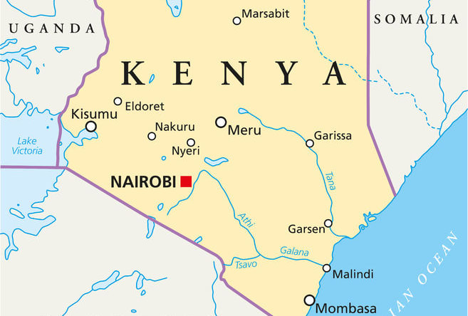 A map of Kenya