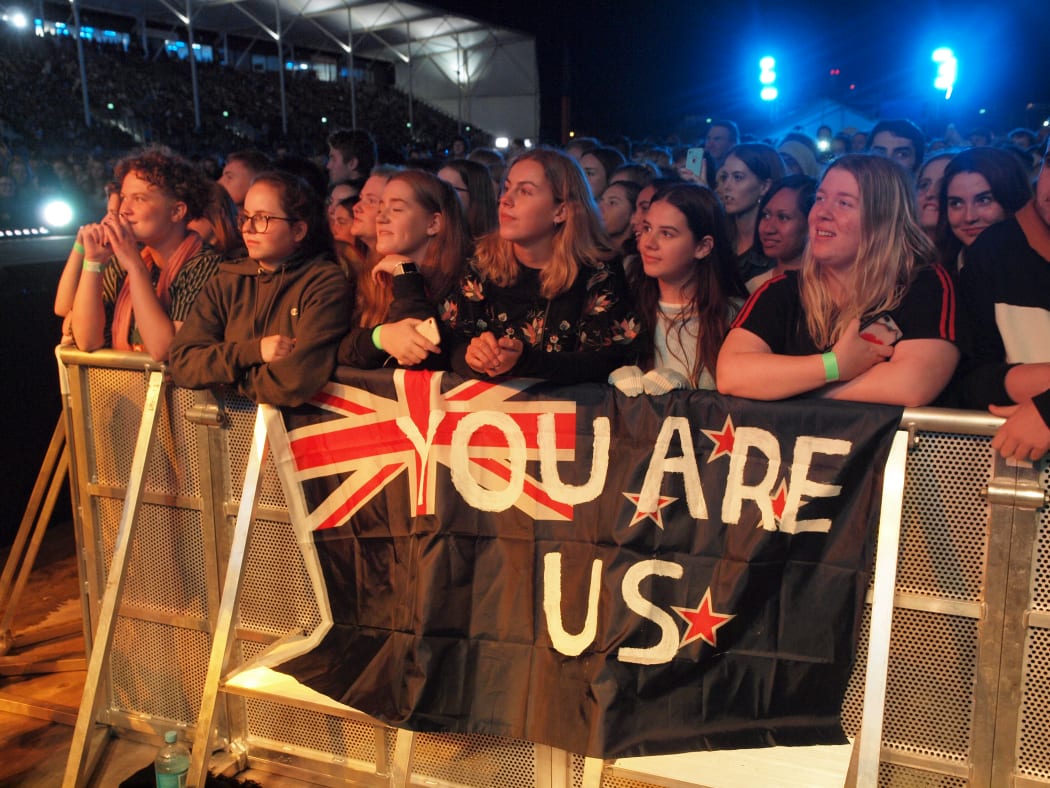 The crowd at the Chirstchurch You Are Us / Aroha Nui concert