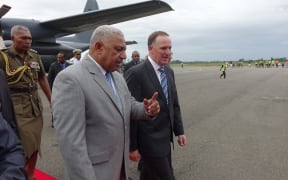 John Key and Frank Bainimarama.