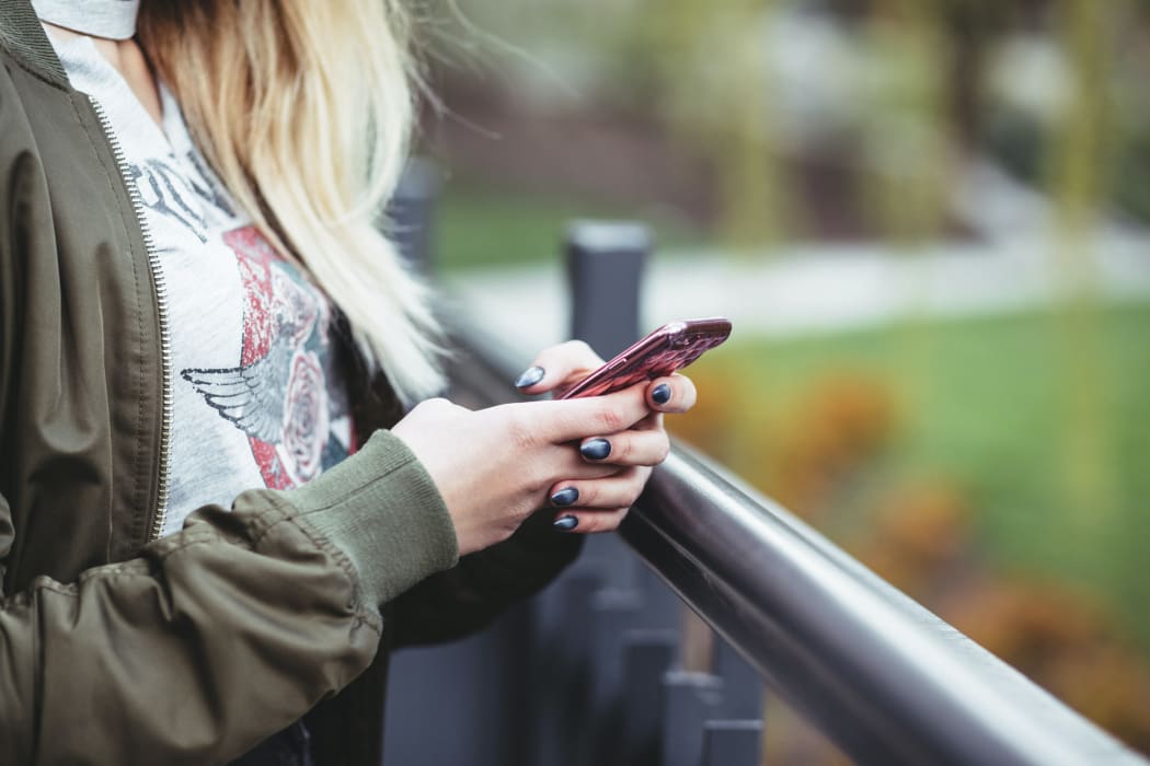 woman on mobile phone