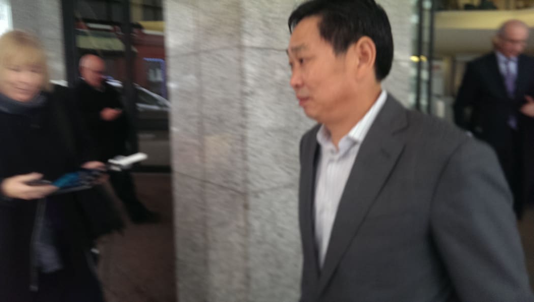 Donghua Liu leaving Auckland District Court on Wednesday.