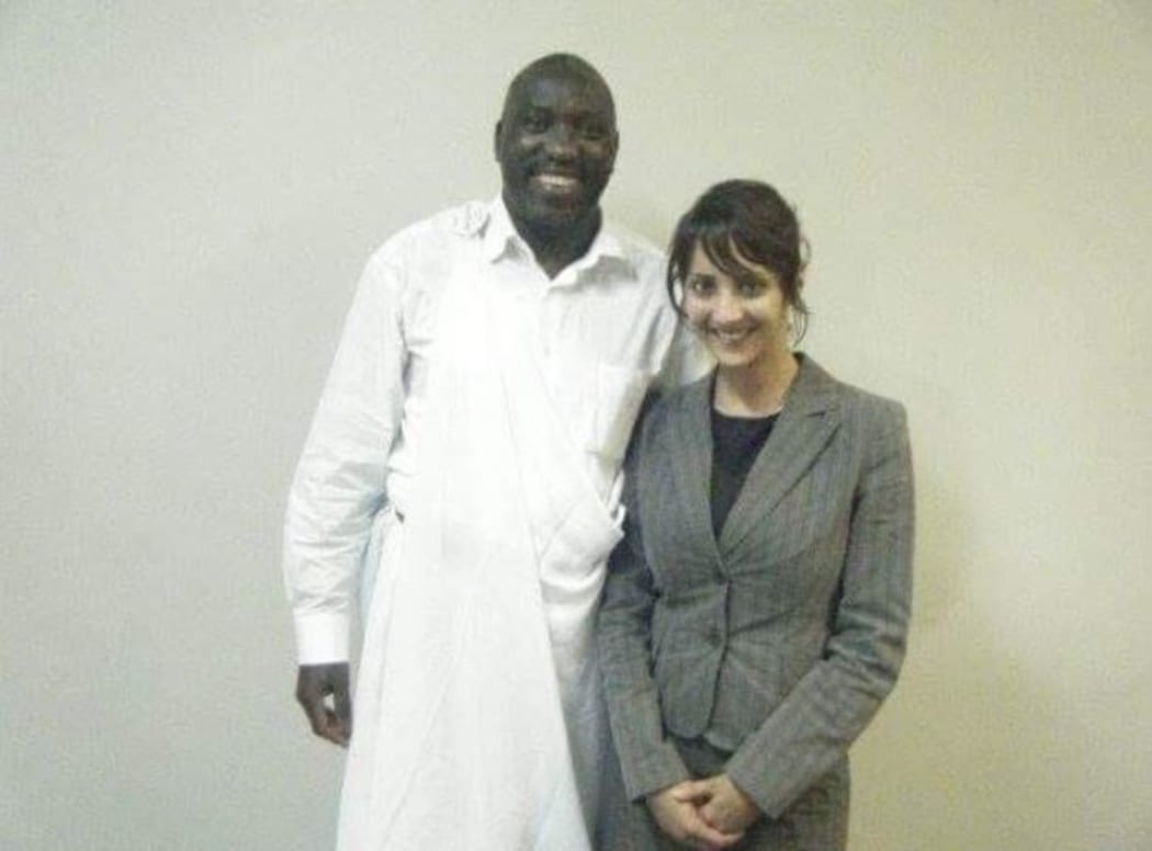 Green MP Golriz Ghahraman with Simon Bikindi, a Rwandan pop singer accused of inciting genocide.