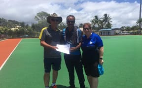 Fiji National Head Coach Hector Smith receives his FIH Master Educator accreditation.