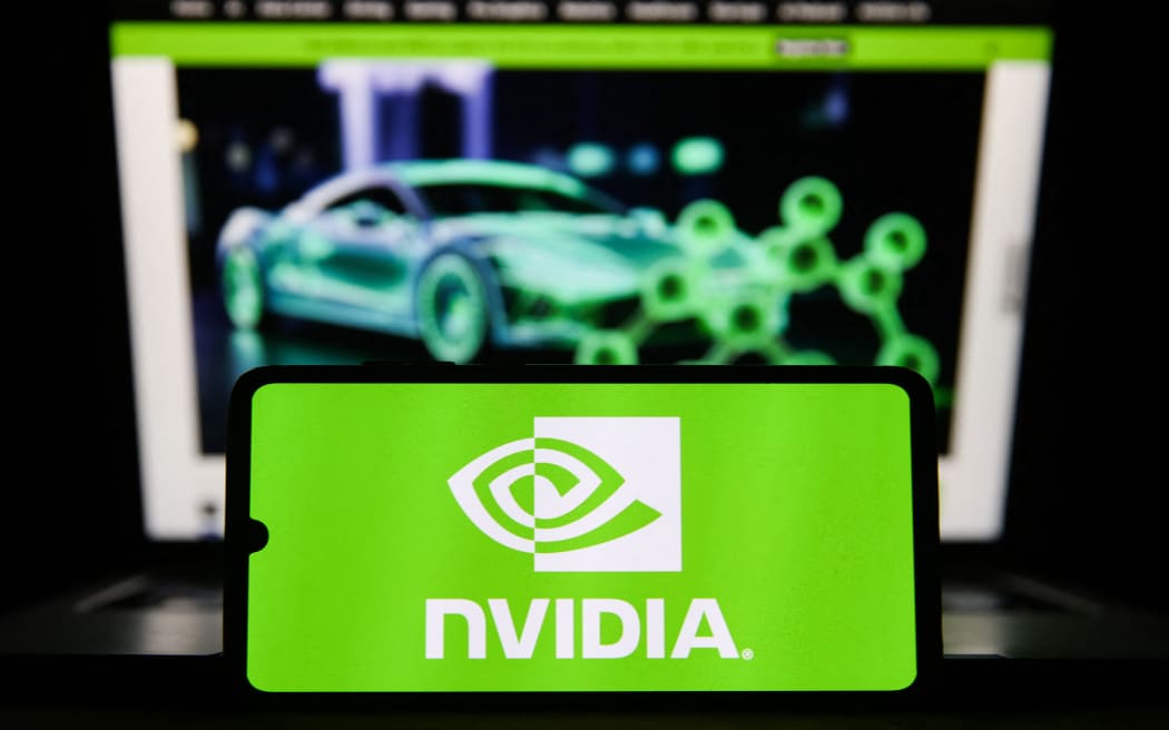 The Nvidia logo on a mobile phone in Krakow, Poland on 31 January, 2025.