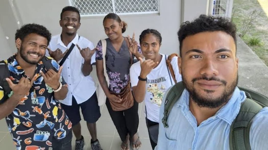Left to right: Leeroy Wate, Diotee Deromae, Christina Eddie, Janice Kotu and Barnabas Firivave.
