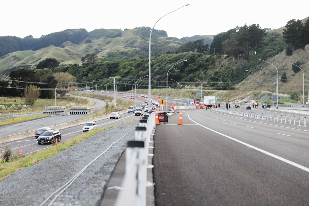 Transmission Gully motorway on the official opening day 30 March 2022.