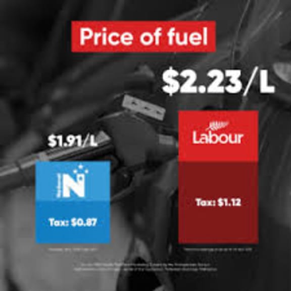 One of several National Party online ads featuring statiscaly exaggerated graphic.