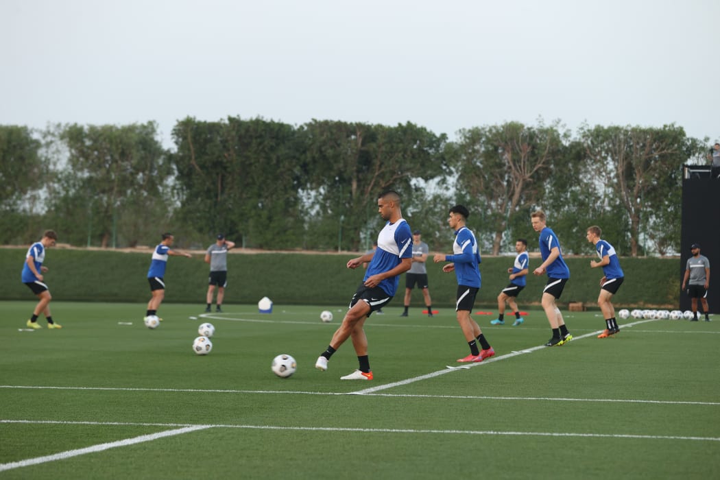 Winston Reid (c) is a key figure for the All Whites in Qatar.