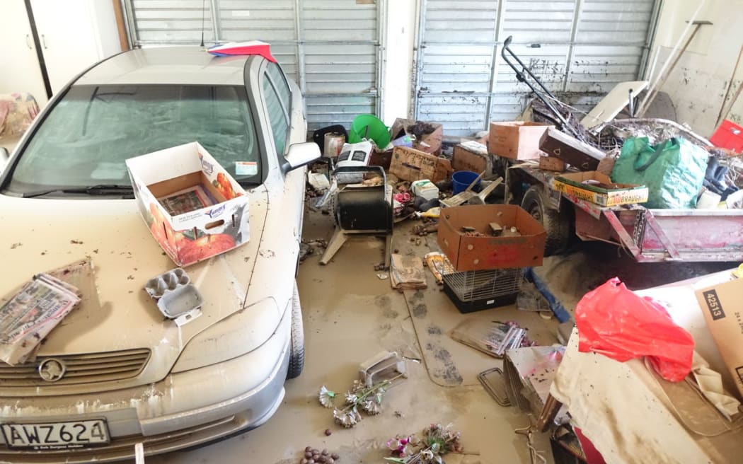 The view in Joy Bassett's garage