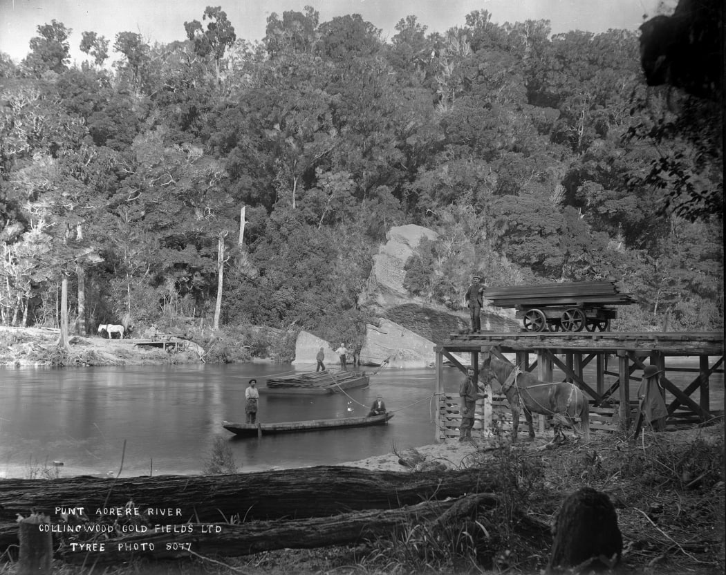 A goldfield in the 19th century.