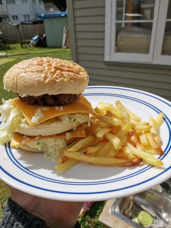 Liz McGimpsey from Lower Hutt has taken matters into her own hands to recreate her family's fast food cravings during the lockdown.