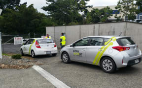Worksafe arrive at a recycling centre where a truck driver was crushed to death.