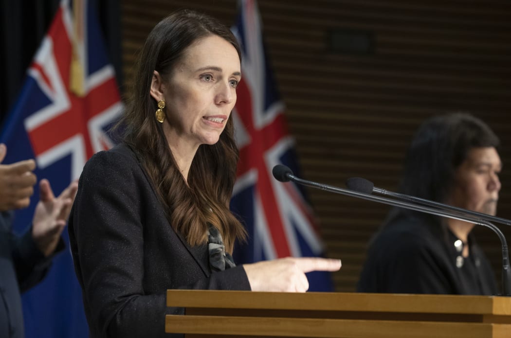 - POOL - Prime Minister Jacinda Ardern during the post-Cabinet press conference with Foreign Affairs Minister Nanaia Mahuta, Parliament, Wellington. 07 March, 2022.  NZ Herald photograph by Mark Mitchell