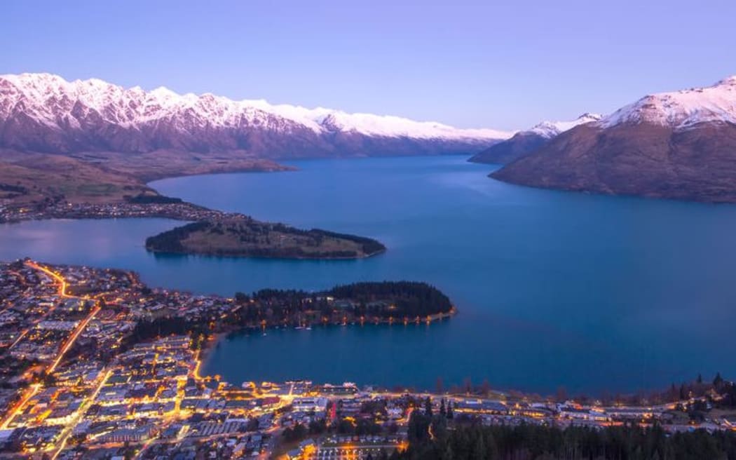 Queenstown at sunset