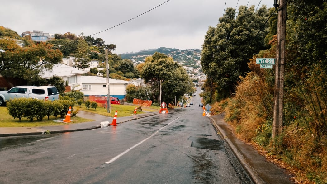 Severn Street, Island Bay, on 12 April.