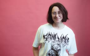 RNZ Afternoons producer and metal fan Ali Ventura in her Soul Void t-shirt