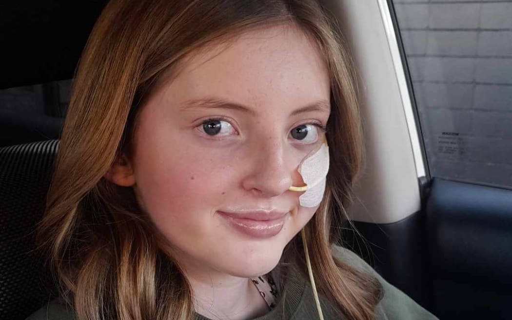 Amelia before she was admitted to Waikato Hospital on New Year's Eve.