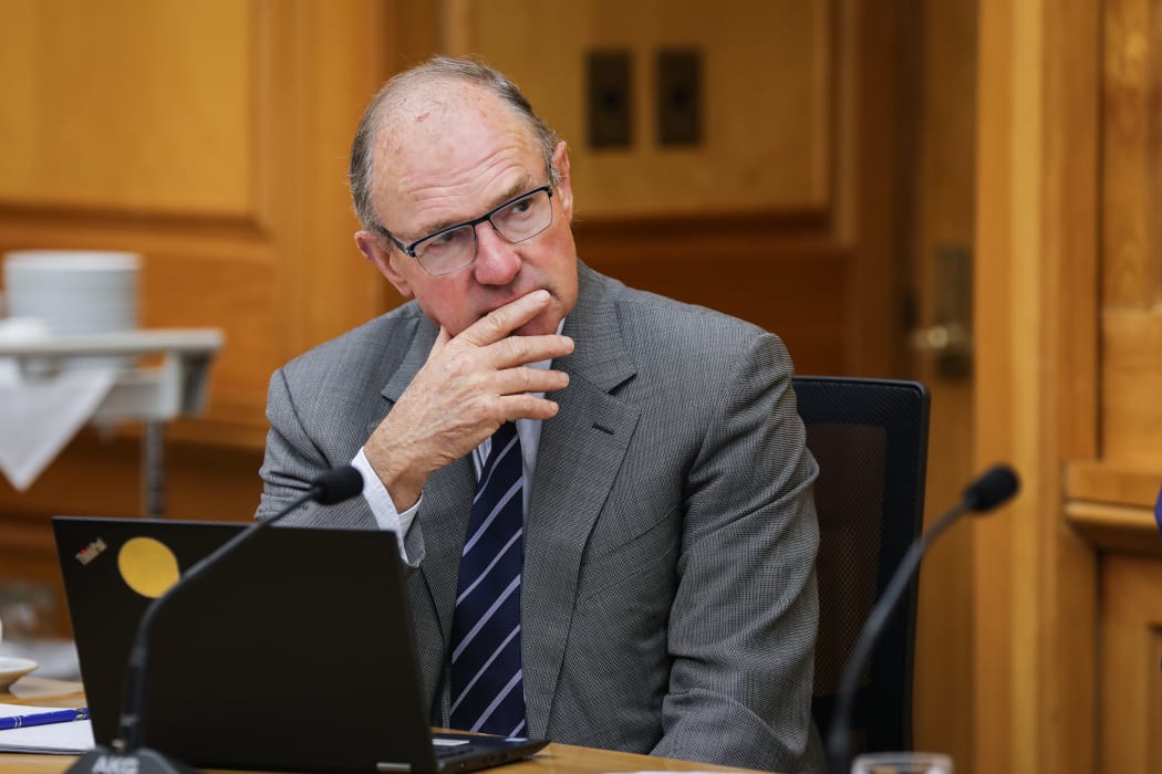 National MP Ian McKelvie listening to evidence in select committee