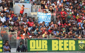 PNG crowd anticipate first NRL trial match at the National Football Stadium in Port Moresby.