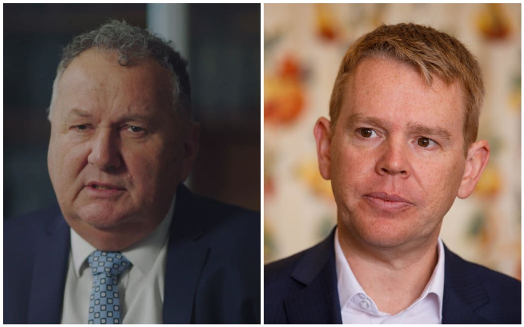 Minister for Resources Shane Jones and Labour leader Chris Hipkins.