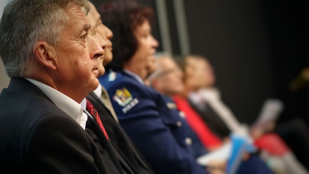 Auckland councillor Mike Lee at a meeting on 1 April 2016 organised in response to several violent attacks on foreign students in Auckland.