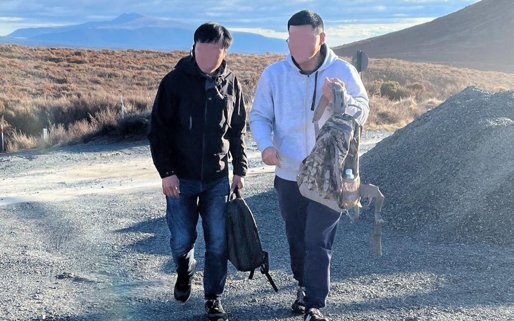 Two men were rescued by police helicopter from Mt Ngauruhoe on 3 September 2023 after climbing to near the summit dressed in day-walking gear.