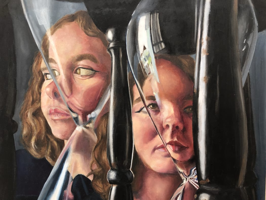 Year 13 painting - artist Eloise Eng, Northcote College