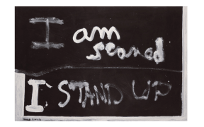 I am Scared, 1976, Auckland, by Colin McCahon. Purchased 2008 by Te Papa.