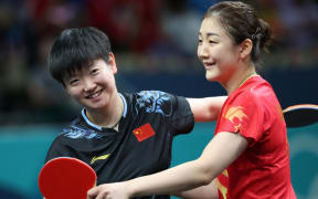 **CHINESE MAINLAND, HONG KONG, MACAU AND TAIWAN OUT** Chinese professional table tennis player Chen Meng defeated Chinese professional table tennis player Sun Yingsha at Table Tennis Women's Singles Final of the Paris Olympic Games in Paris, France, 3 August, 2024. (Photo by stringer / cnsphoto / Imaginechina via AFP)