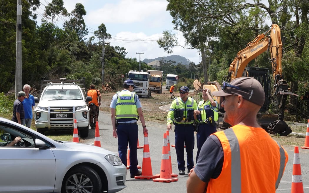 Work is continuing to reopen Molesworth Drive, a main thoroughfare through Mangawhai.