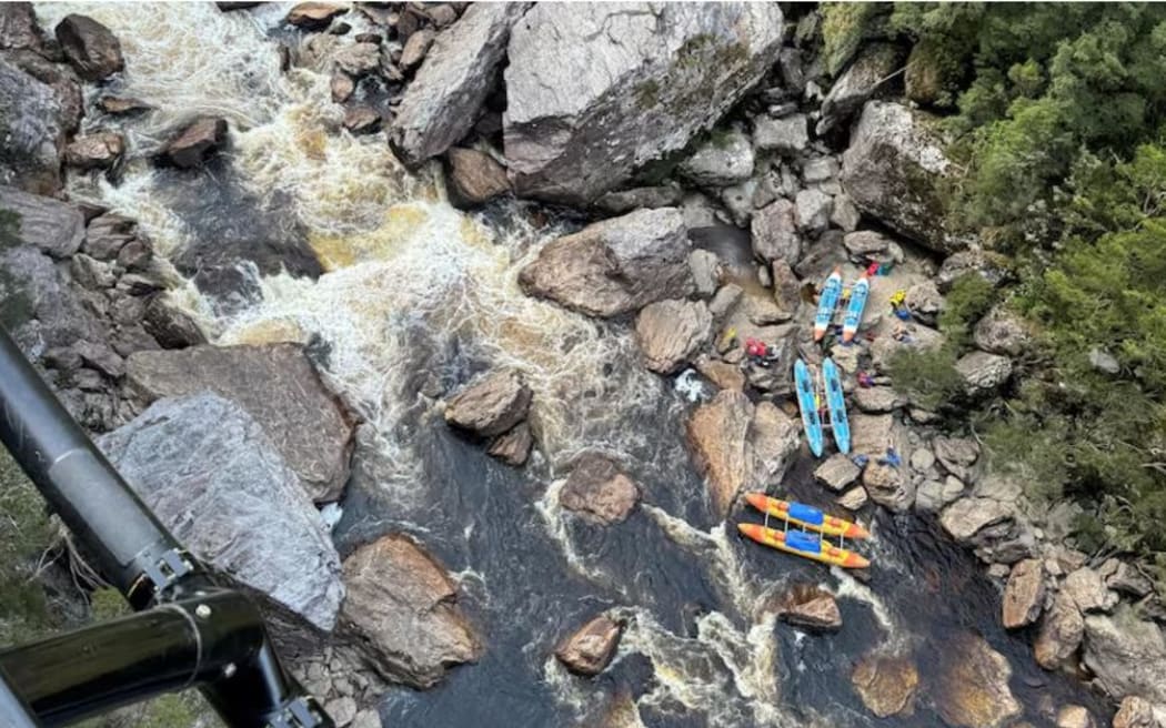 Specialist medical teams were winched to the site where the man was trapped.