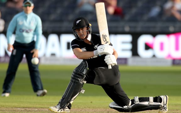 Sophie Devine of New Zealand batting
against England 2021.
