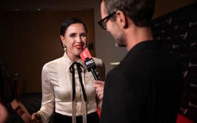 Princess Chelsea speaking to RNZ's Tony Stamp at Aotearoa Music Awards on 30 May, 2024.