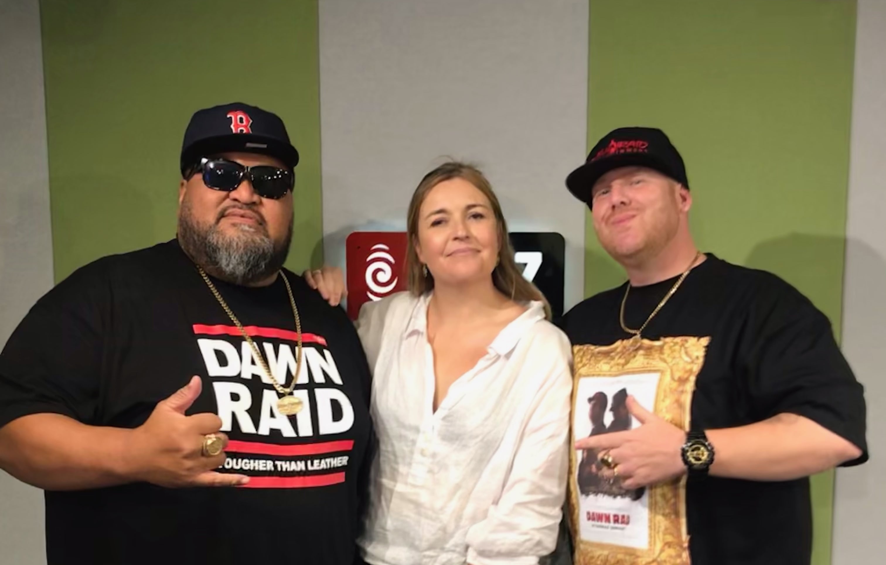Charlotte hangs out with Brotha D and Andy of Dawn Raid entertainment