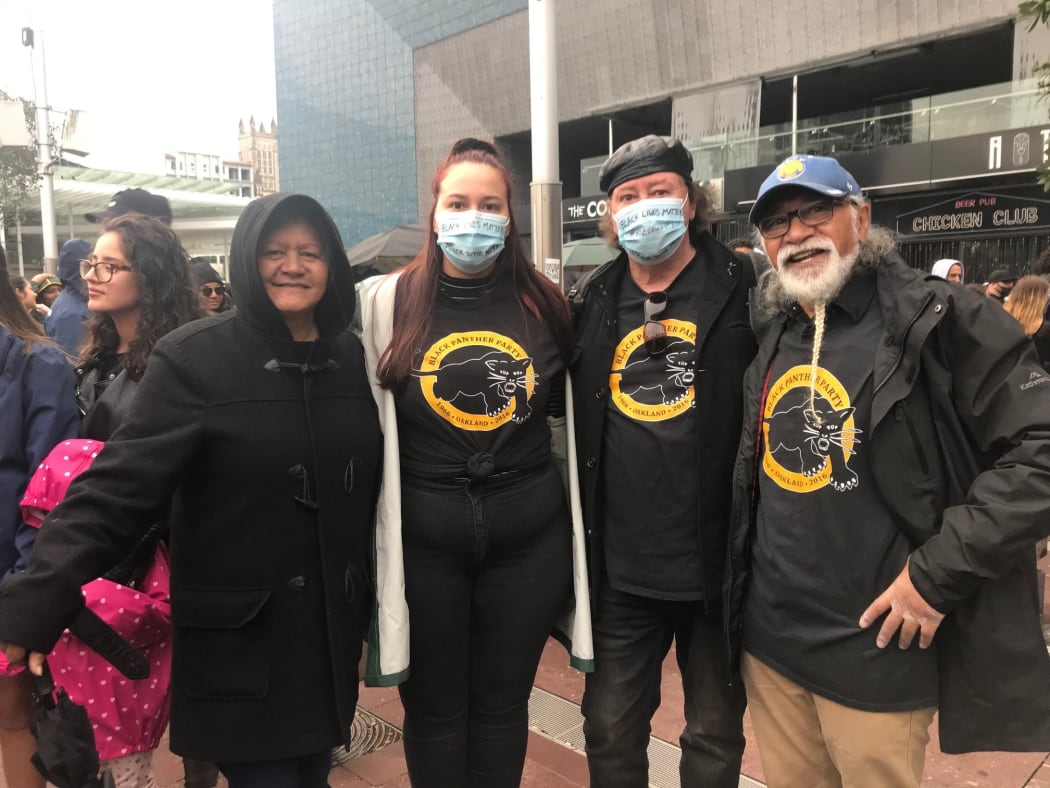 Polynesian Panthers at the #BLM protest in Auckland.