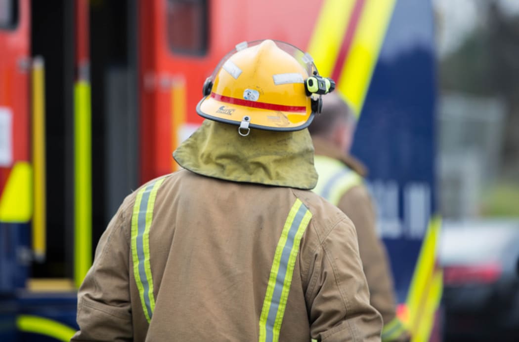 A firefighter on scene at an incident. 6 July 2016.