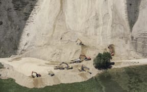 Earthquake - road damage, state highway 1 south of Kaikoura