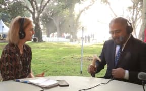 Peeni Henare speaks to Mihingarangi Forbes