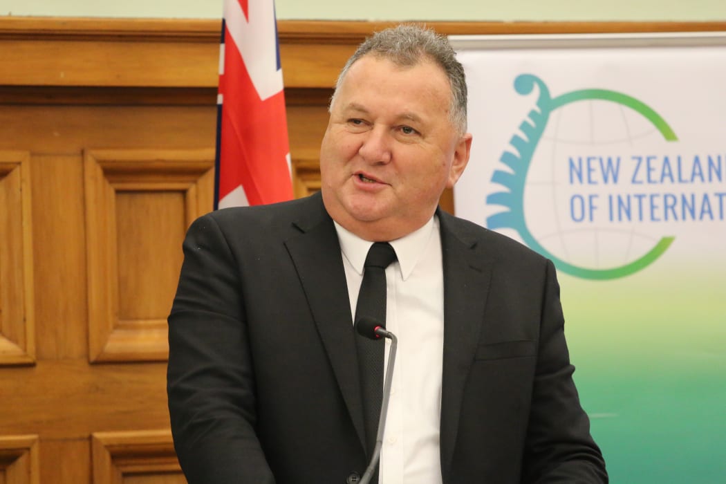 Shane Jones speaking at the New Zealand Institute of International Affairs in Wellington.