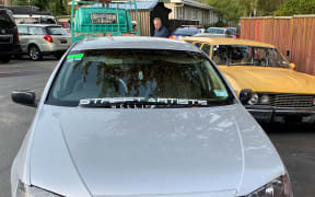 One of the cars that was impounded by police.