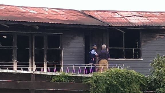The gutted house in South Auckland.
