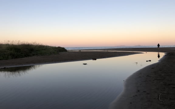 A view of the Poor Knights Islands from Sandy Bay, Northland.