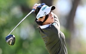 Dame Lydia Ko plays a shot on during the second round of the Tournament of Champions at Lake Nona Golf & Country Club, Orlando, Florida, on January 30, 2026.  (Photo by Julio Aguilar / GETTY IMAGES NORTH AMERICA / Getty Images via AFP)