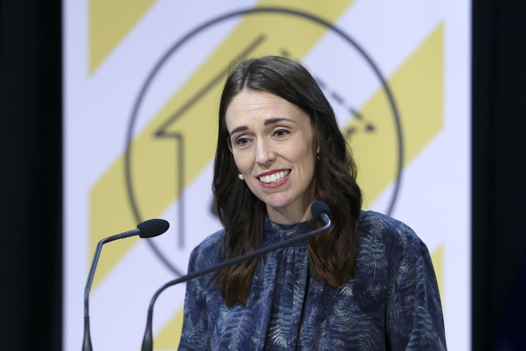 Prime Minister Jacinda Ardern speaks to media during a press conference at Parliament on April 19, 2020.