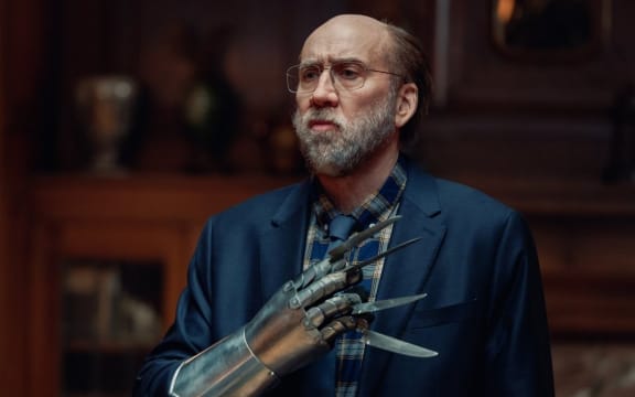 Still from the 2023 black comedy film Dream Scenario featuring Nicolas Cage.