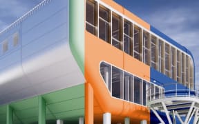 A composite image showing the three colours the public can choose for the new Scott Base building
