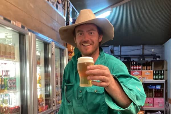 Angus Brodie has been learning how to manage the bar.