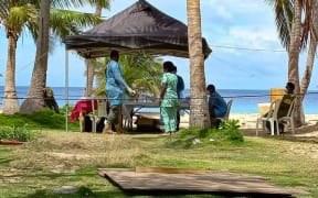 Health officers assist Buliya villagers in Kadavu.