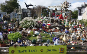 Graham Renwick's teapot collection.